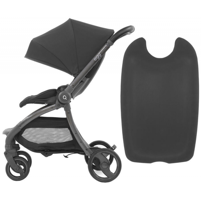 egg quail stroller black