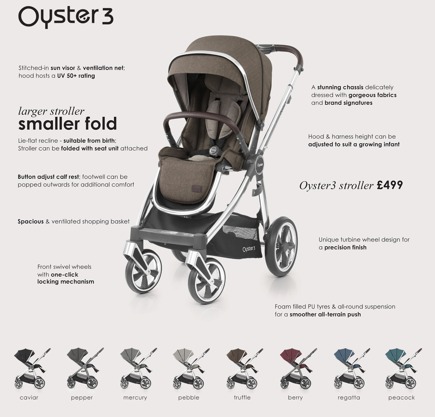 oyster 3 pram travel system